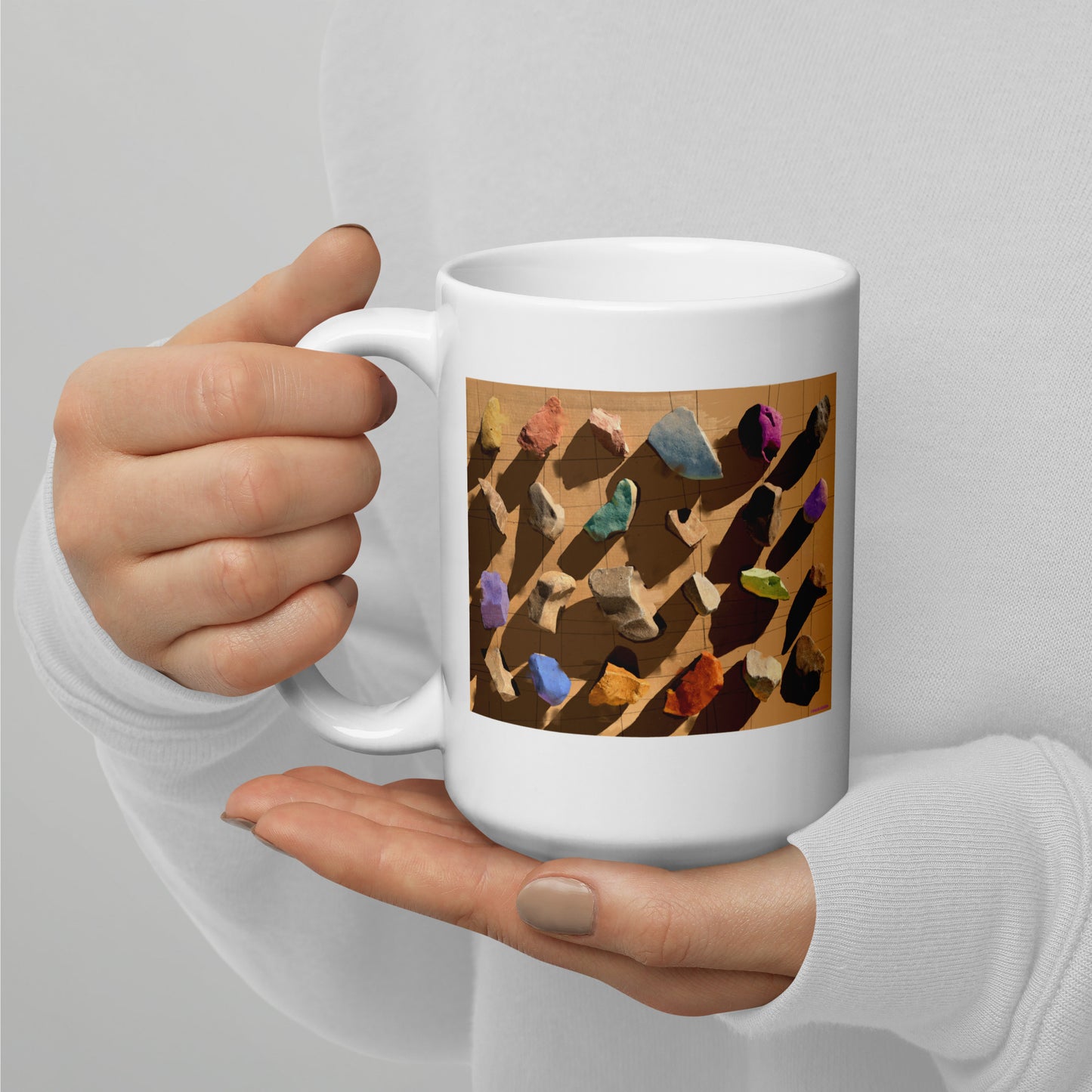 Rock Hound - 15 oz White glossy mug - designs on both sides