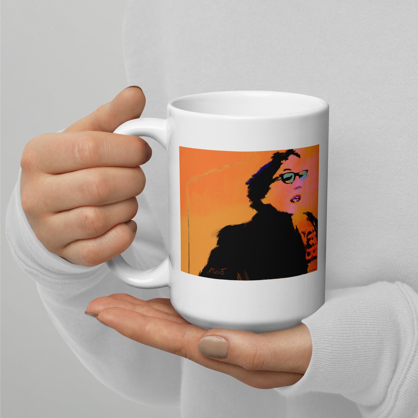 Go Girl Go - 15 oz White glossy mug - design on both sides