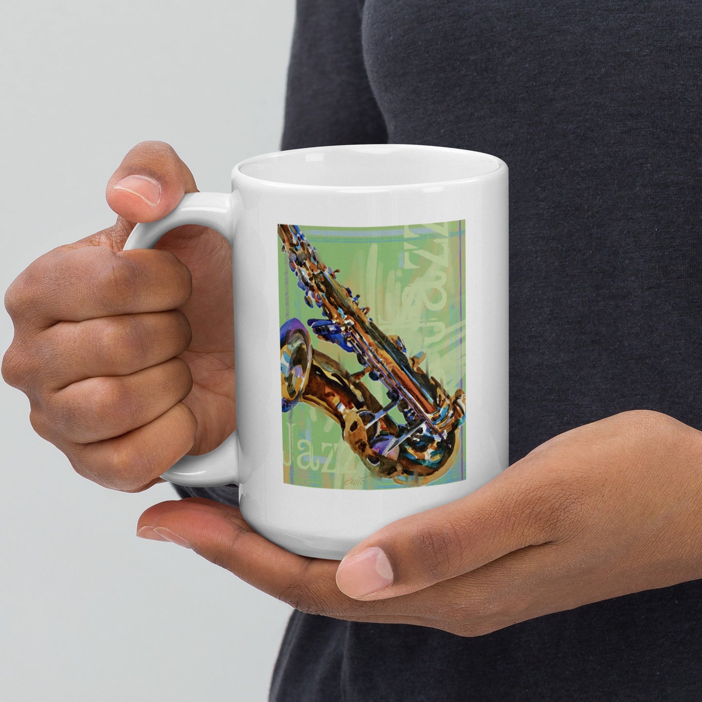 All That Jazz - 15 oz White glossy mug - designs on both sides