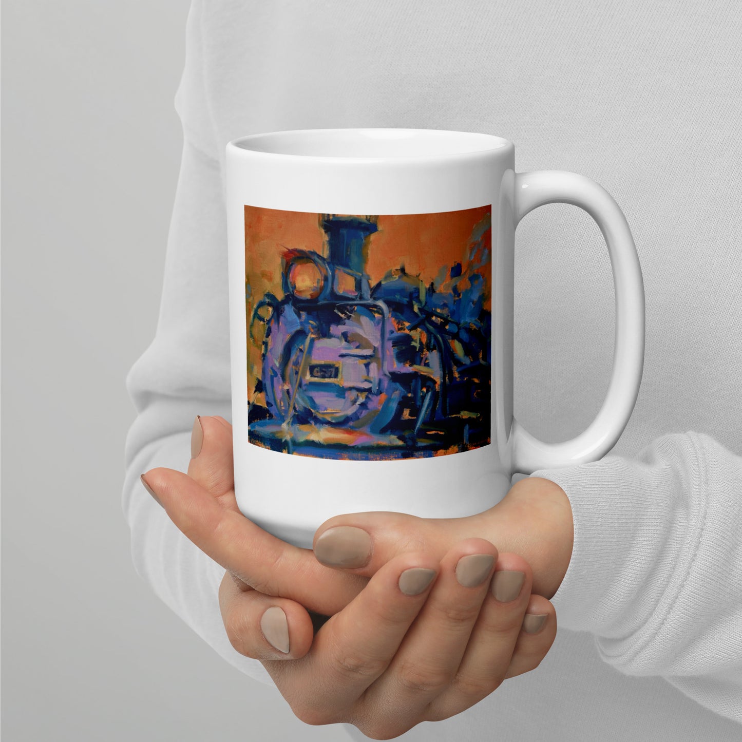 Engine 487 - 15 oz White glossy mug - designs on both sides