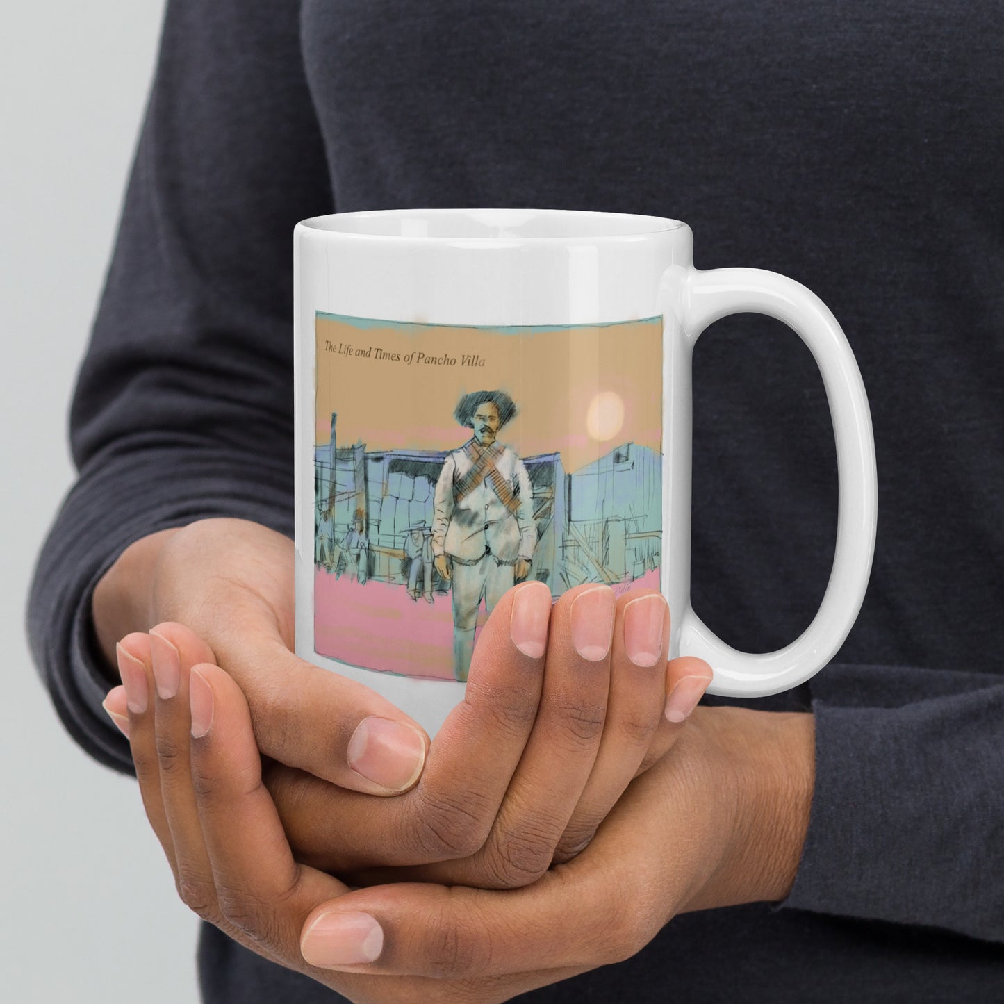 Poncho Villa - 15 oz White glossy mug - designs on both sides