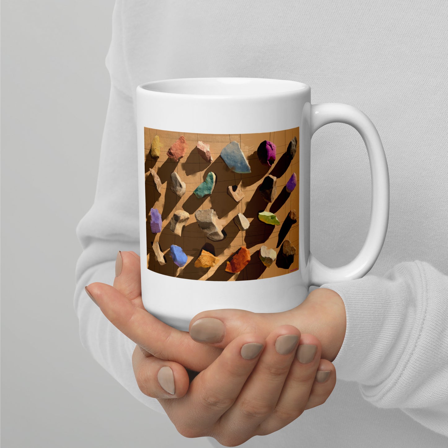 Rock Hound - 15 oz White glossy mug - designs on both sides