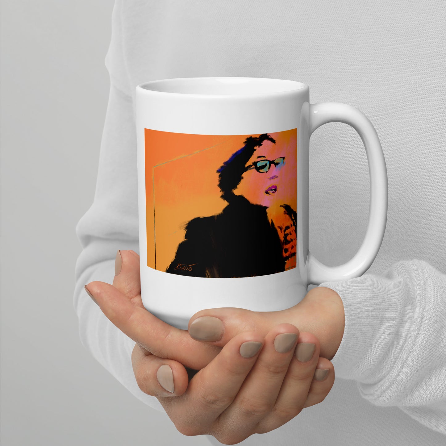 Go Girl Go - 15 oz White glossy mug - design on both sides