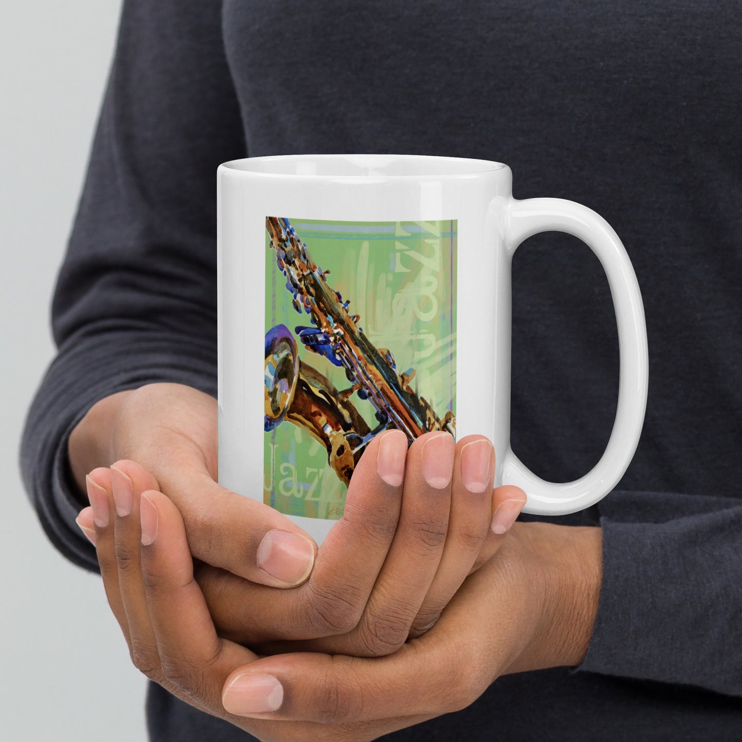 All That Jazz - 15 oz White glossy mug - designs on both sides