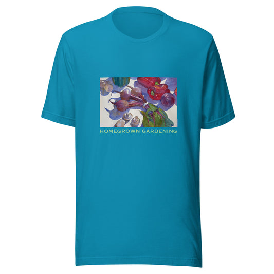 Homegrown Gardening - Light Font - Unisex t-shirt