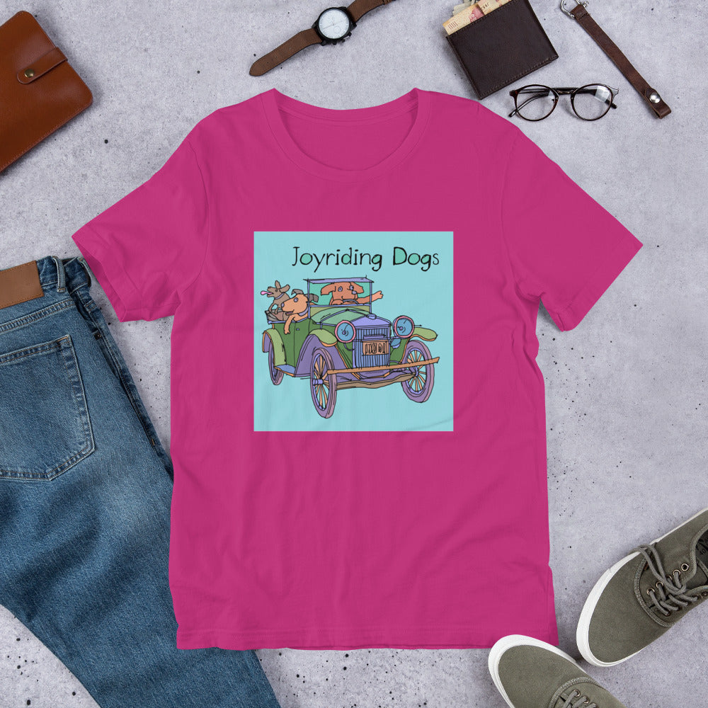 Joyriding Dogs - Green Car - Unisex t-shirt