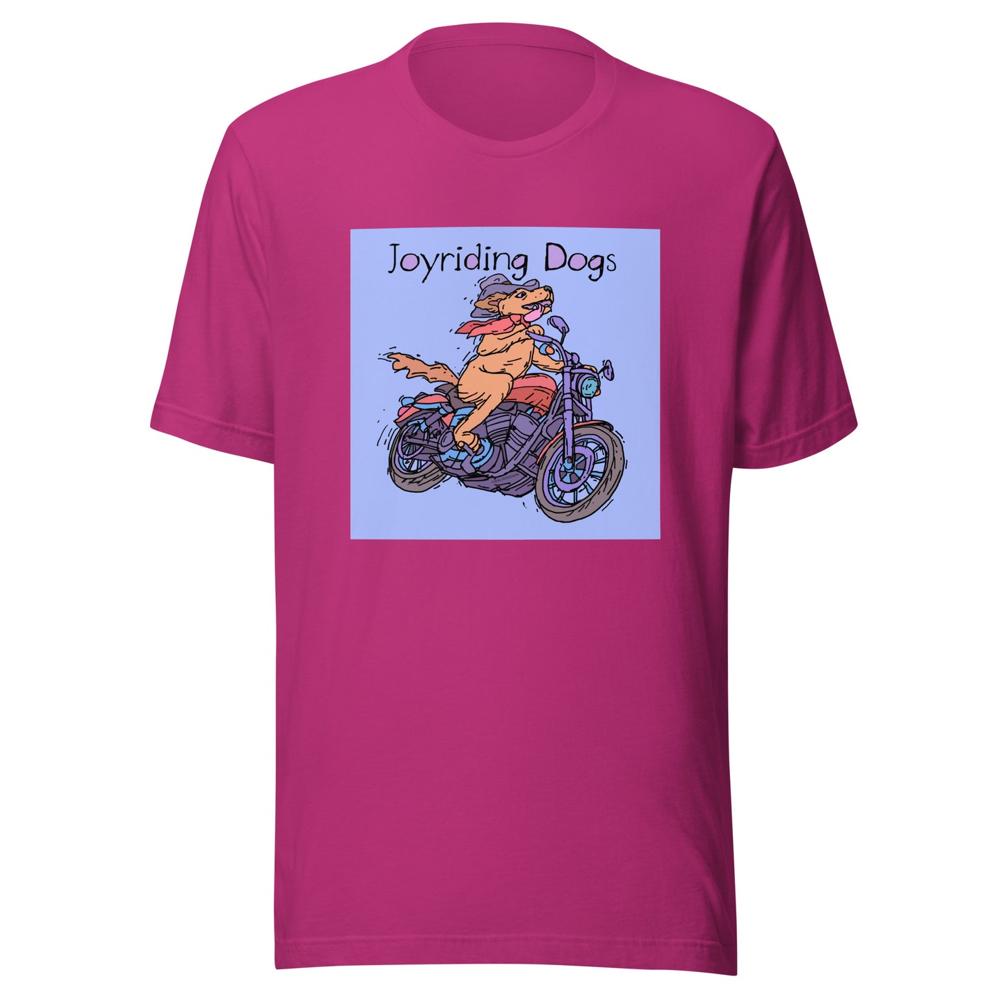 Cowboy Joyriding Dogs - One Rider Red Motorcycle - Unisex t-shirt