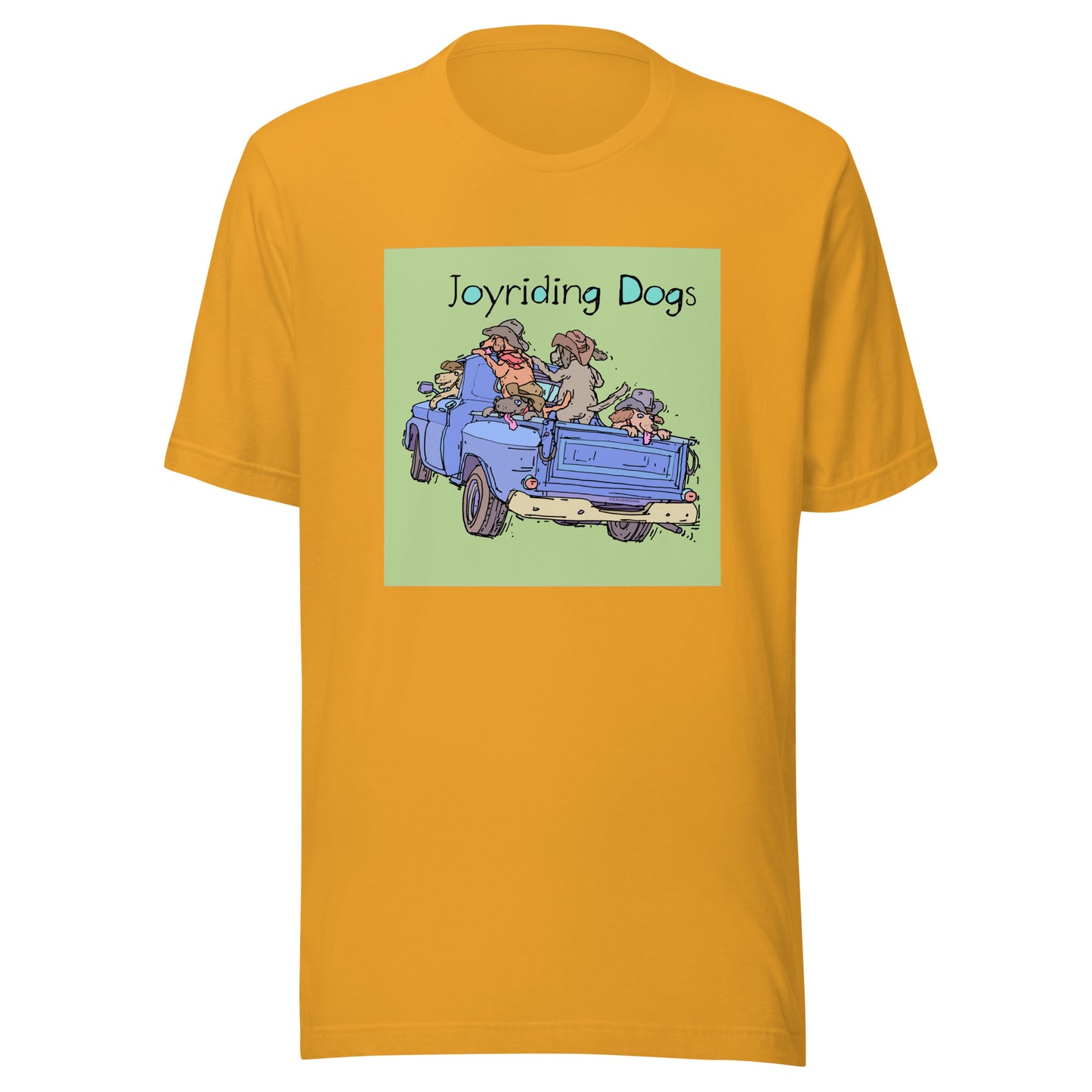 Cowboy Joyriding Dogs - Blue Pickup - Unisex t-shirt