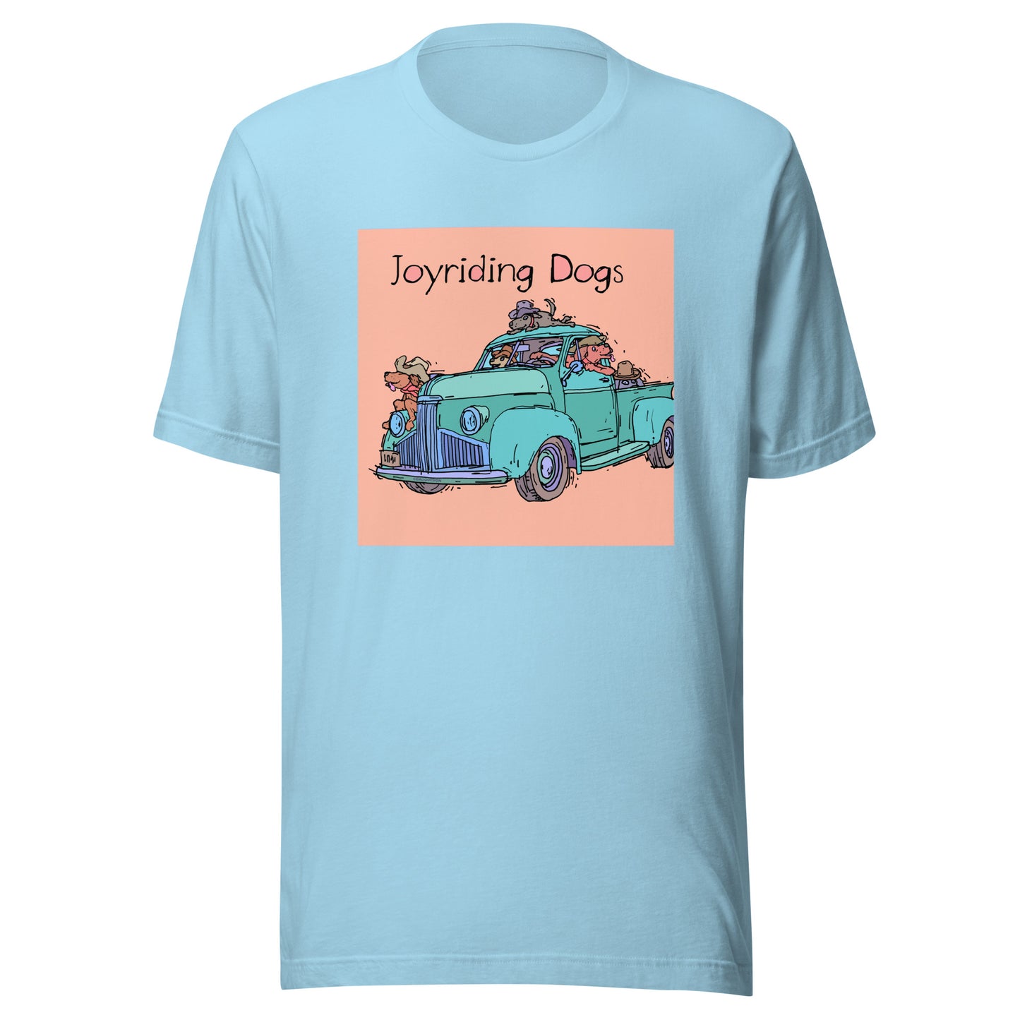 Cowboy Joyriding Dogs - Green Pickup - Unisex t-shirt