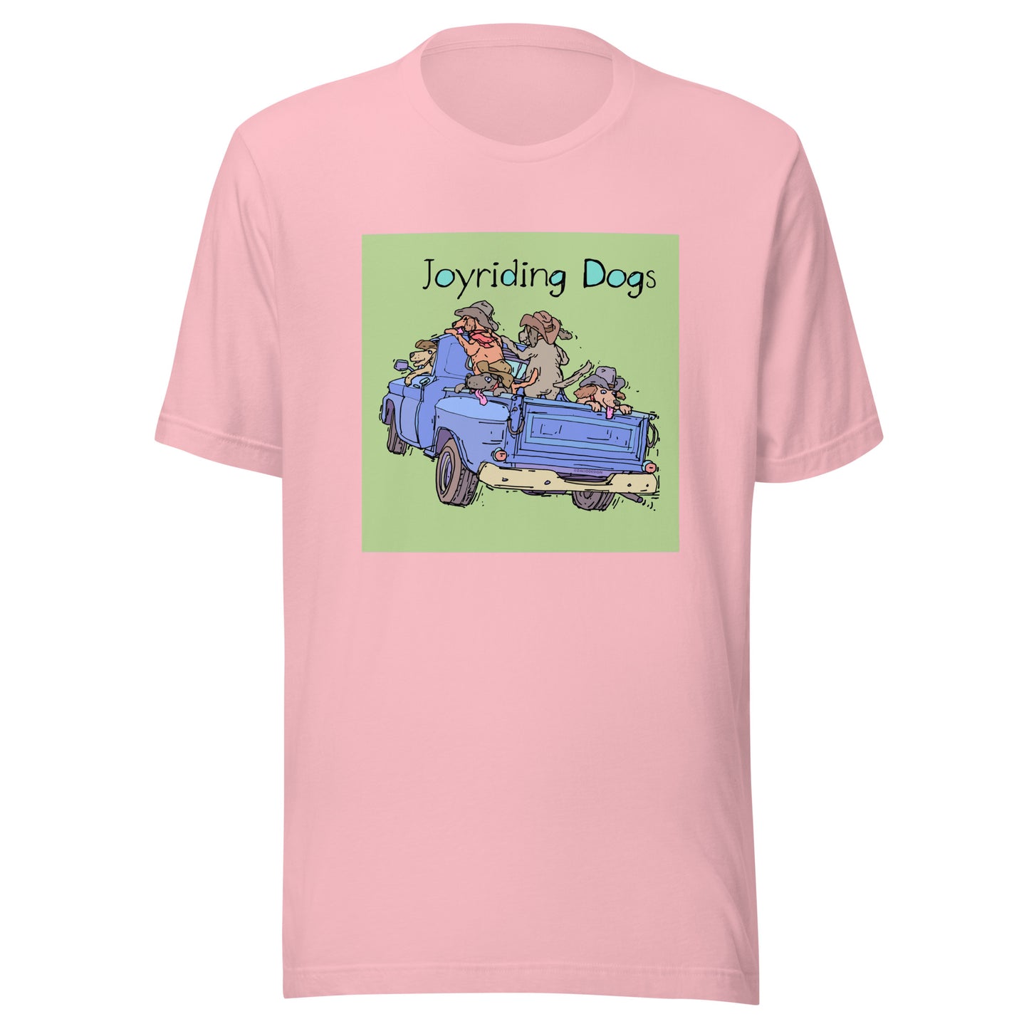 Cowboy Joyriding Dogs - Blue Pickup - Unisex t-shirt